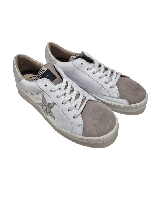Deportivo Silver Moose 1062 Blanco Glitter Plata