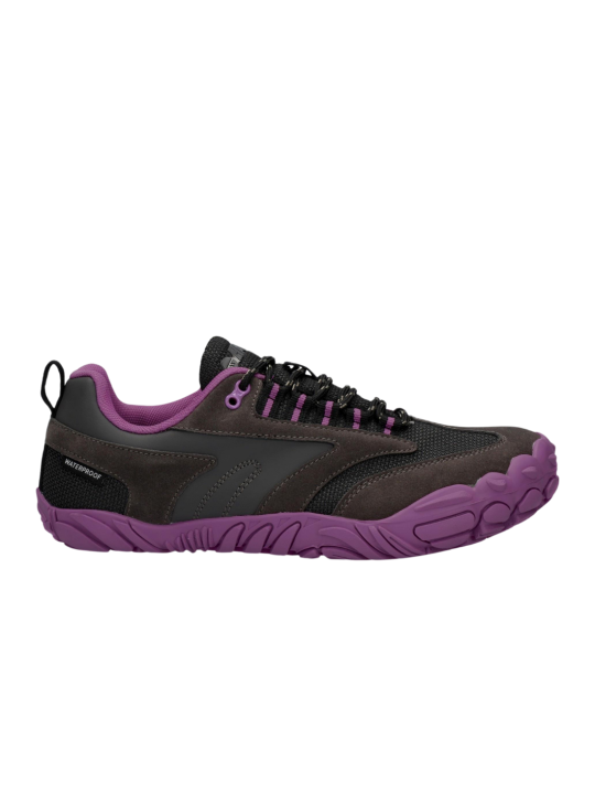 Zapato Barefoot Hi-Tec Waterproof Figaro Low Gris Violeta
