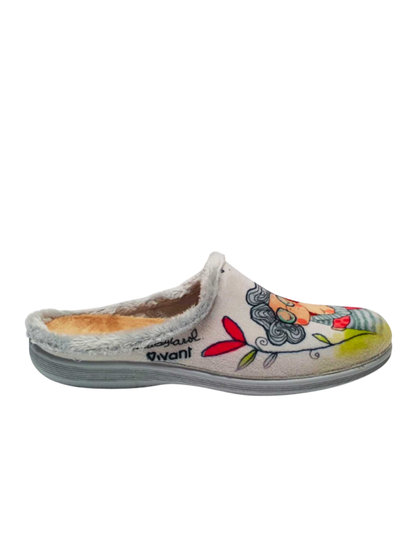 Zapatilla Casa Vivant 242440 Abuela Gris
