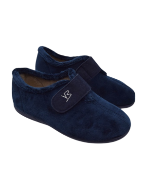 Zapatilla De Casa Velcro Vulca Bicha 4680 Marino