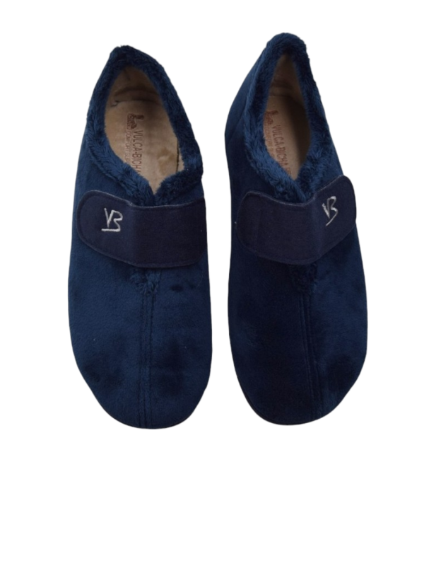 Zapatilla De Casa Velcro Vulca Bicha 4680 Marino