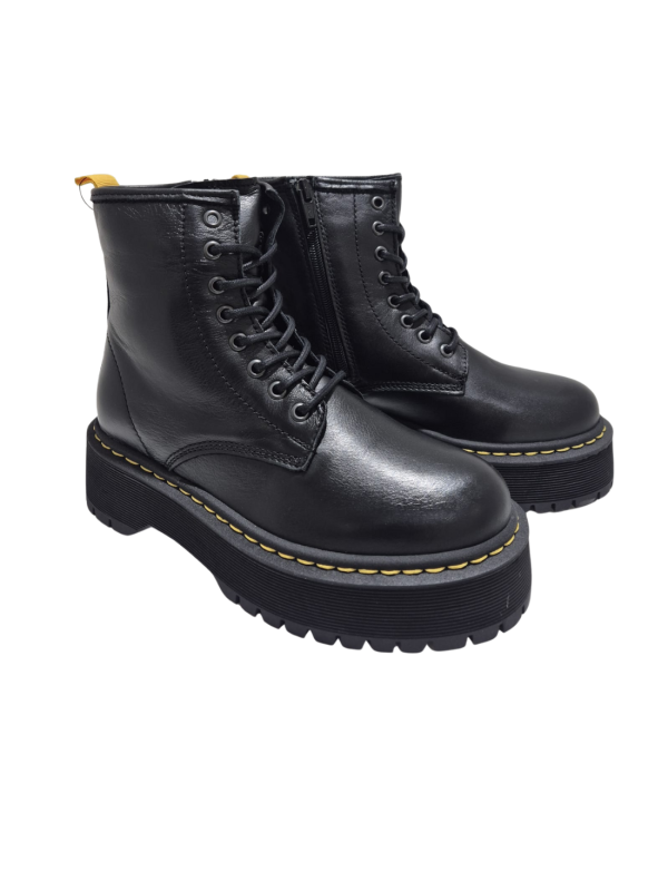 Bota Militar Plataforma Drakart Akita Negro