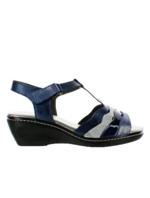 Sandalia Cuña Cutillas 32124 Azul Marino