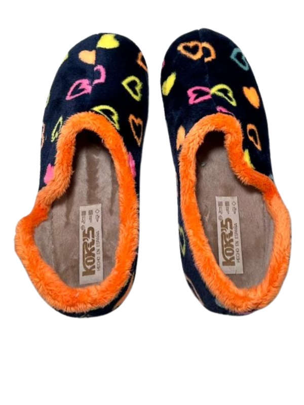 Zapatilla Casa Koki's 4-1446 Corazones Marino