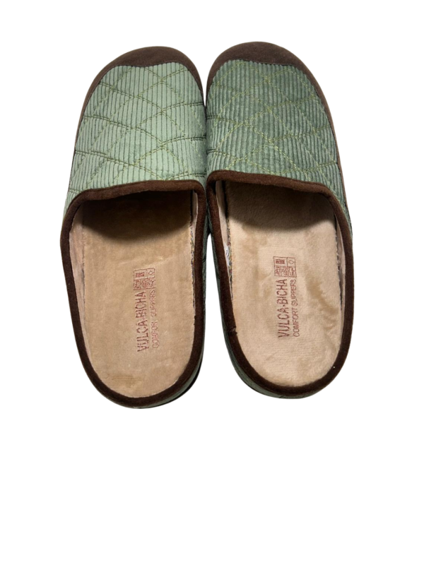 Zapatilla De Casa Vulca Bicha 867 Pana Verde