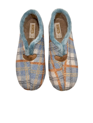 Zapatilla Casa Koki's  5-1511 Cuadros Celeste