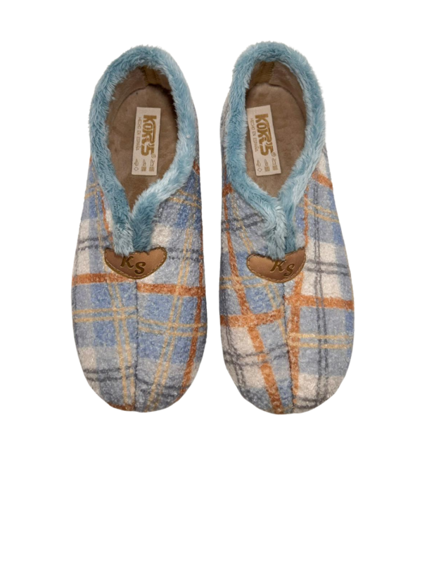 Zapatilla Casa Koki's  5-1511 Cuadros Celeste