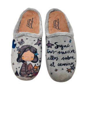 Zapatilla Casa Vivant 242445 Sueños Gris