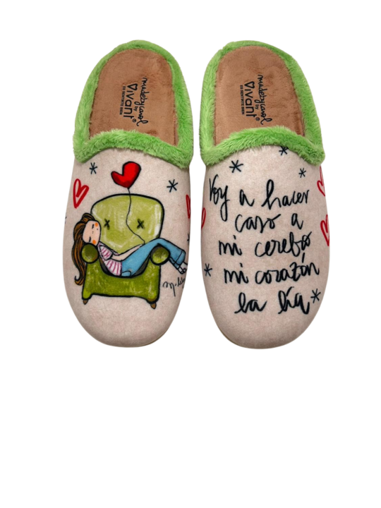 Zapatilla Casa Vivant 252007 Corazón Beige
