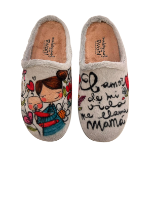 Zapatilla Casa Vivant 242425 Mamá Gris