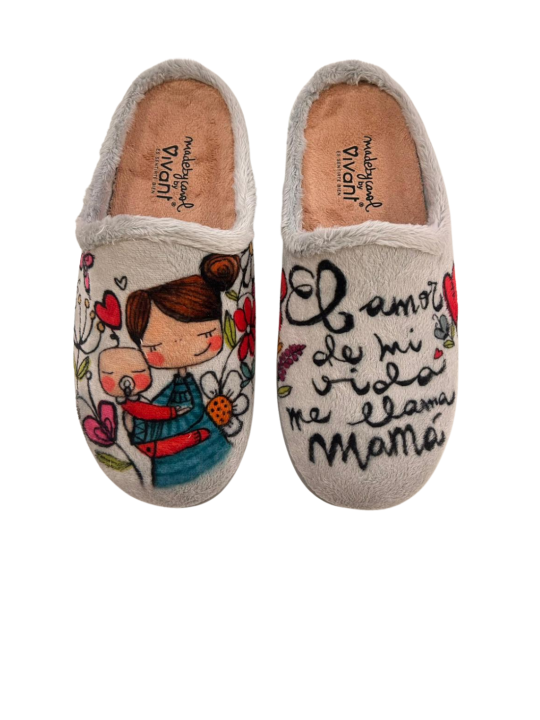 Zapatilla Casa Vivant 242425 Mamá Gris