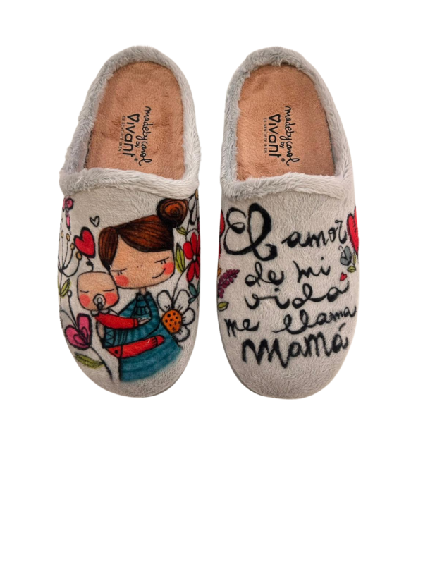 Zapatilla Casa Vivant 242425 Mamá Gris