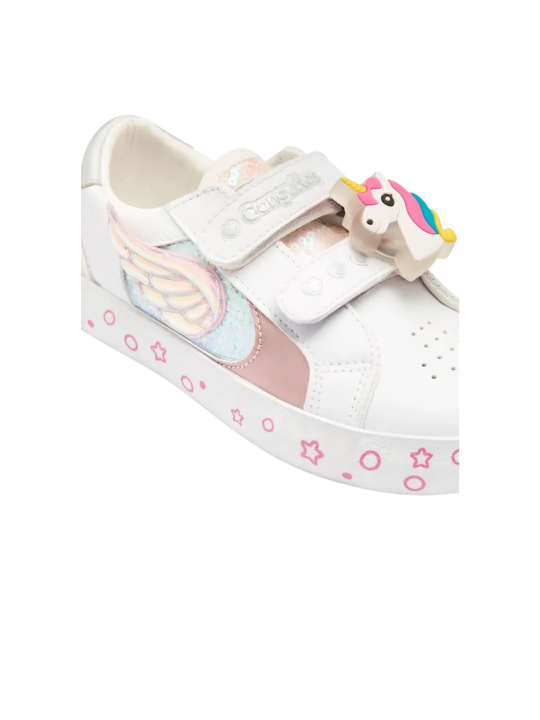 Zapatilla Conguitos Luces Unicornio 282115 Blanco