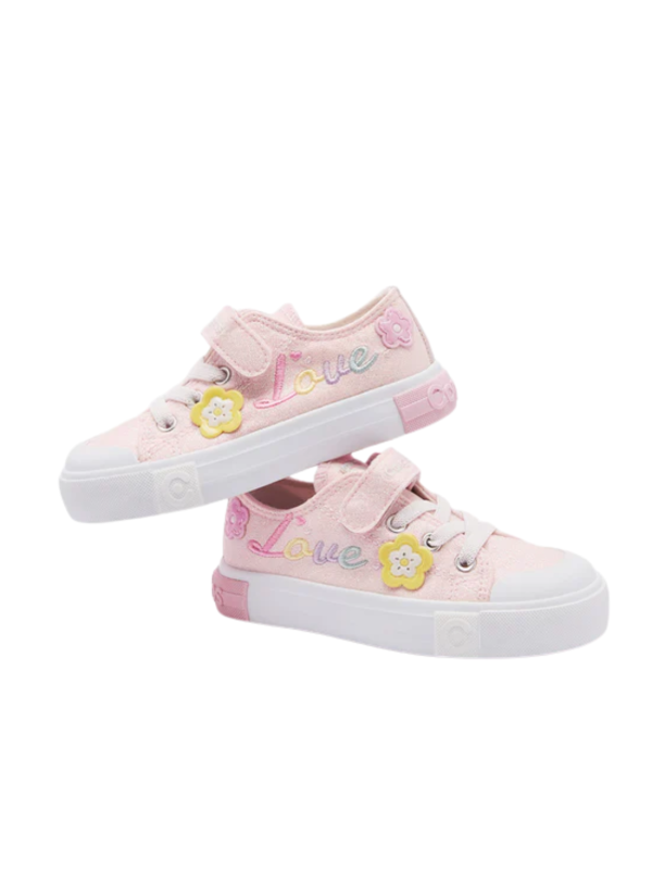 Zapatilla Conguitos Glitter Flowers 127029 Rosa