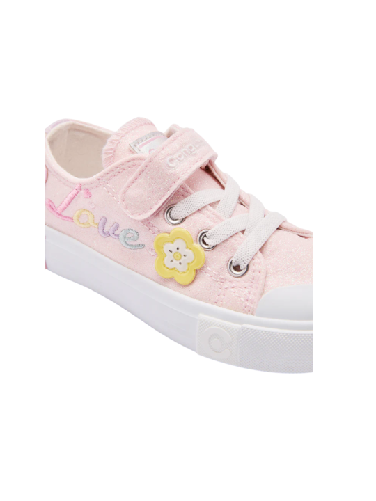 Zapatilla Conguitos Glitter Flowers 127029 Rosa