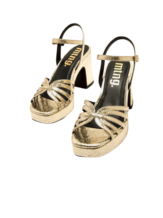 Sandalia Tacón Mustang 56646 Oro