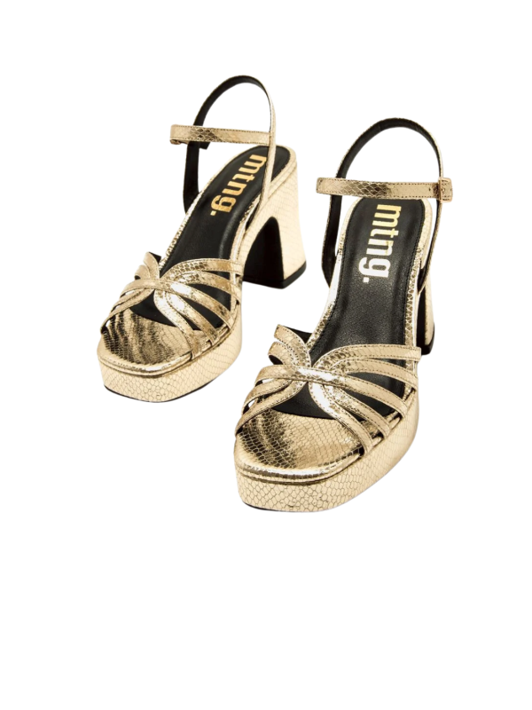 Sandalia Tacón Mustang 56646 Oro