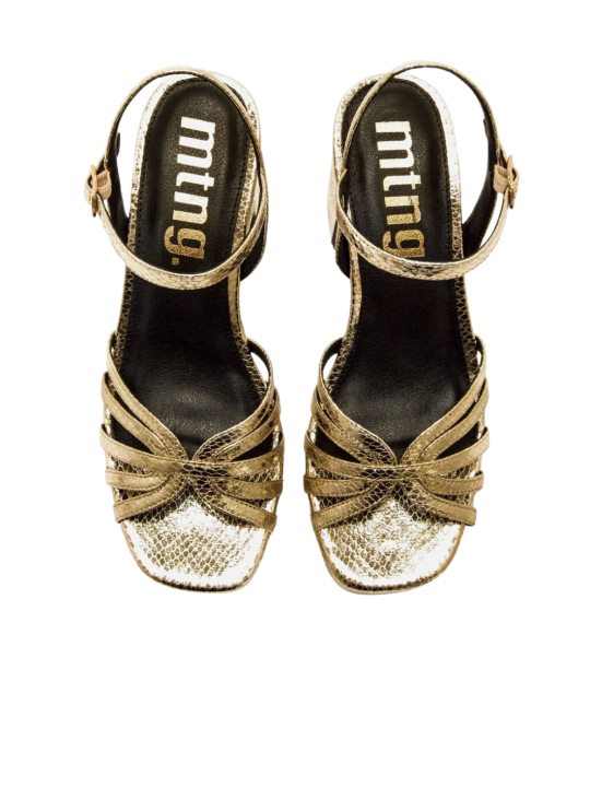 Sandalia Tacón Mustang 56646 Oro