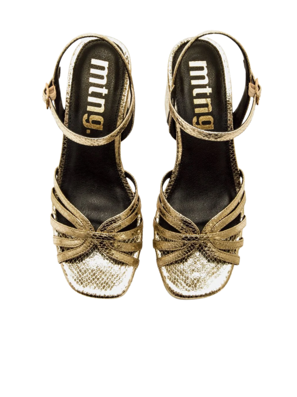 Sandalia Tacón Mustang 56646 Oro