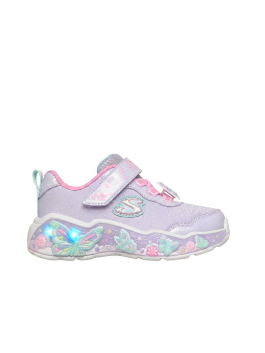 Deportivo Luces Skechers Mariposa 303066N Lavanda