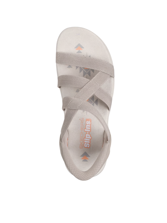 Sandalia Skechers Slip-Ins Reggae Slim 163460 Taupe