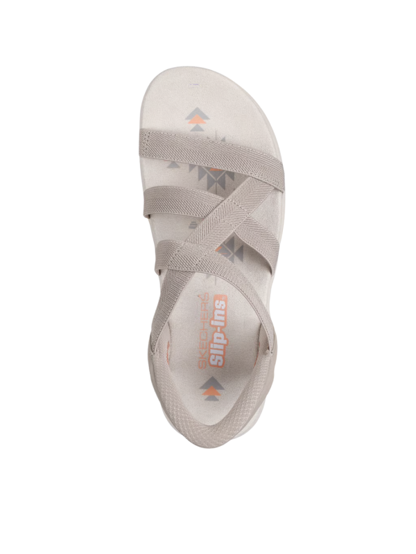 Sandalia Skechers Slip-Ins Reggae Slim 163460 Taupe