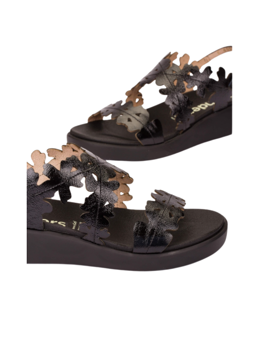 Sandalia Wonders Mar C-6551 Negro