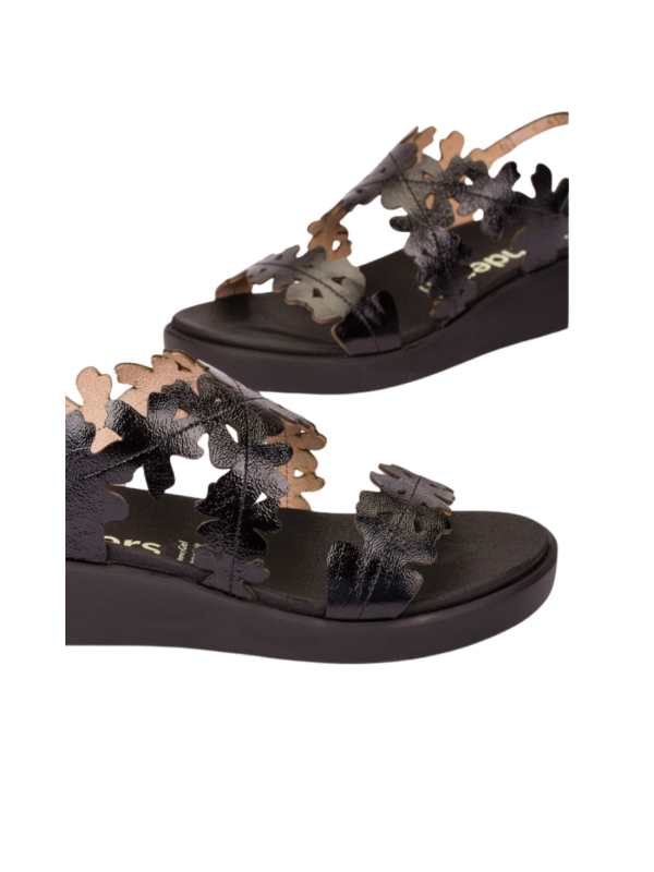 Sandalia Wonders Mar C-6551 Negro