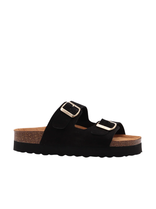 Sandalia Bio Hebillas  Autenti 11097 Serraje Negro