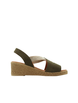 Sandalia Cuña Kaola 1120 Kaki