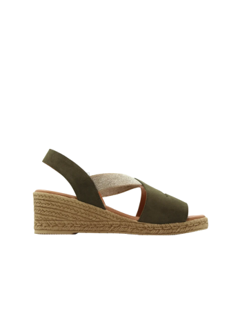 Sandalia Cuña Kaola 1120 Kaki