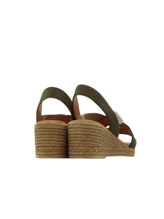 Sandalia Cuña Kaola 1120 Kaki