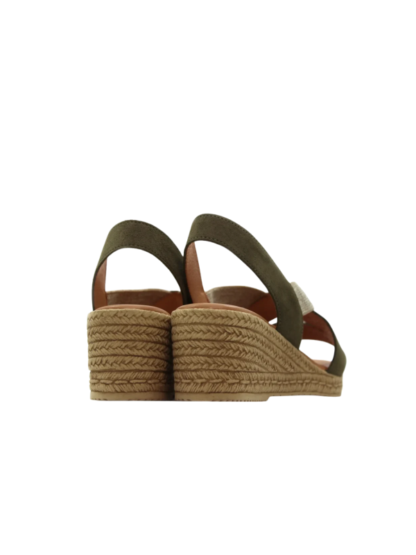 Sandalia Cuña Kaola 1120 Kaki