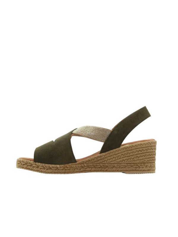 Sandalia Cuña Kaola 1120 Kaki