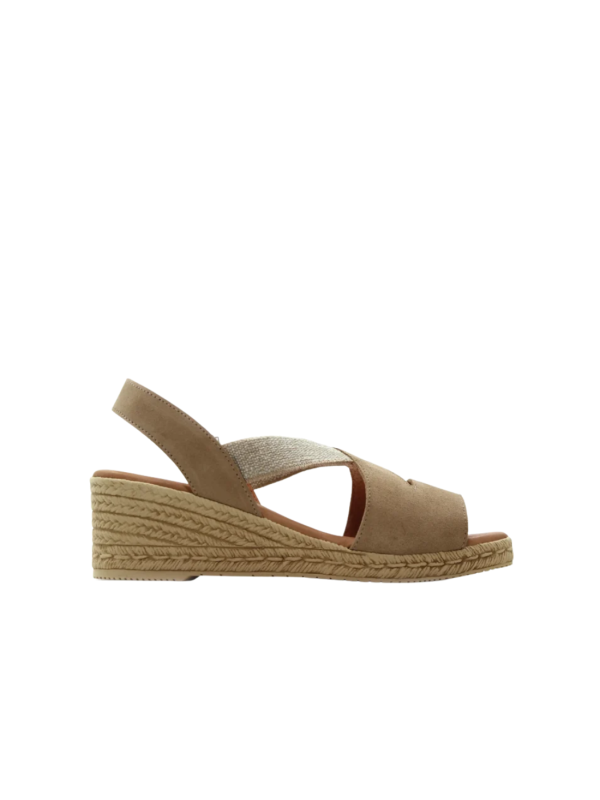 Sandalia Cuña Kaola 1120 Beige