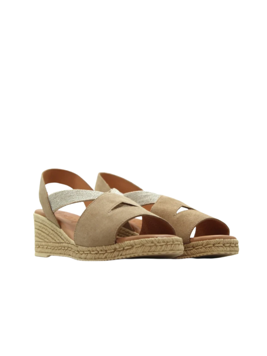 Sandalia Cuña Kaola 1120 Beige