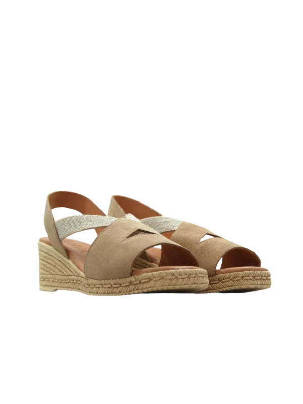 Sandalia Cuña Kaola 1120 Beige