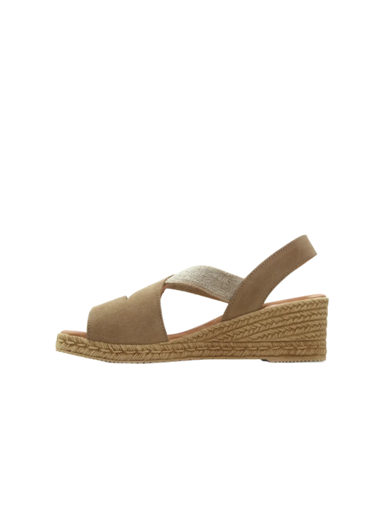 Sandalia Cuña Kaola 1120 Beige