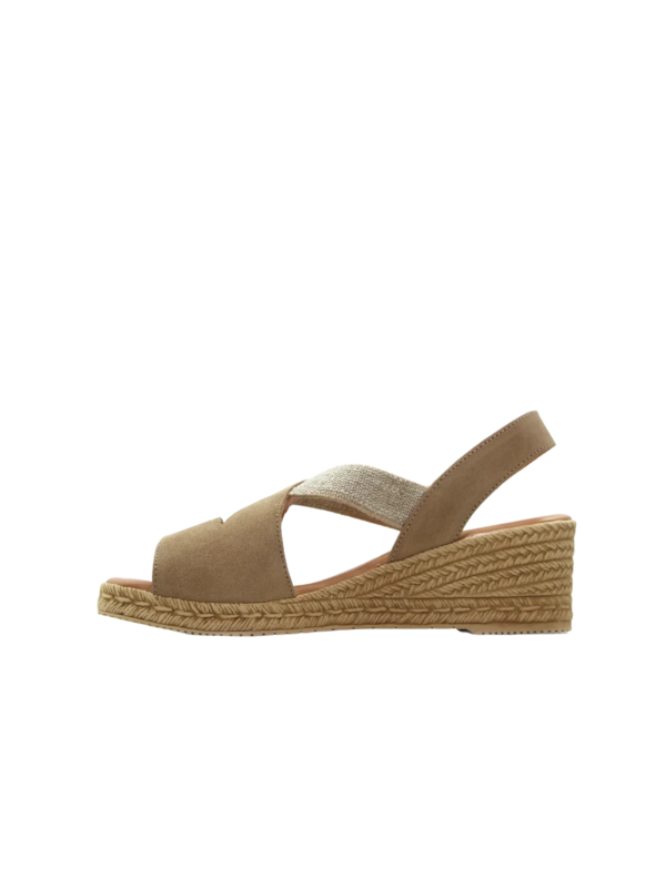 Sandalia Cuña Kaola 1120 Beige
