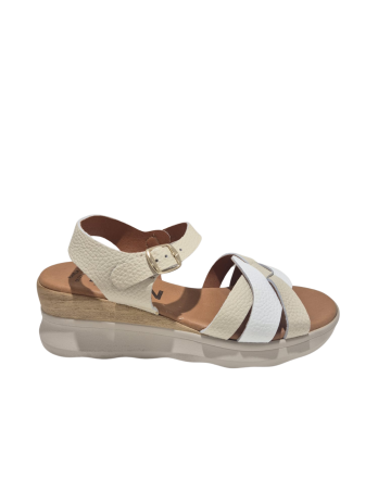 Sandalia KMN 2643 Piel Blanco Beige