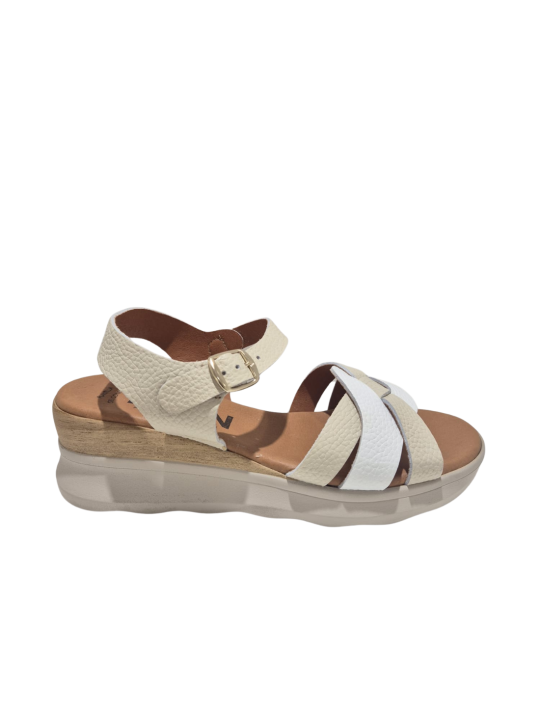 Sandalia KMN 2643 Piel Blanco Beige