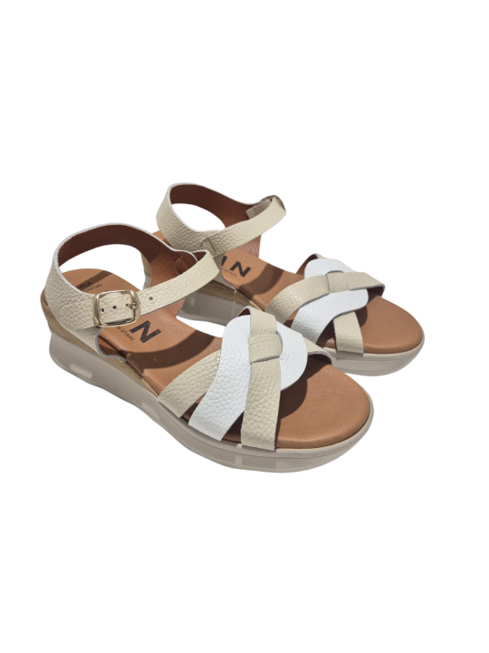 Sandalia KMN 2643 Piel Blanco Beige
