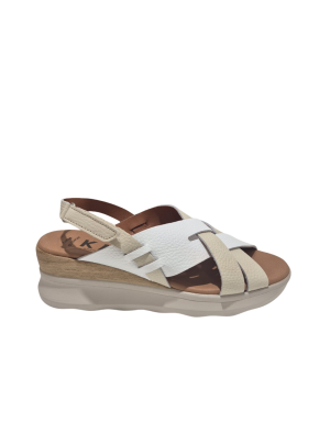 Sandalia KMN 2661 Piel Blanco Beige
