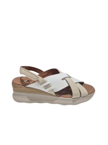 Sandalia KMN 2661 Piel Blanco Beige