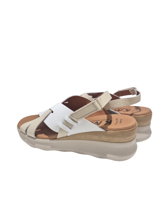 Sandalia KMN 2661 Piel Blanco Beige
