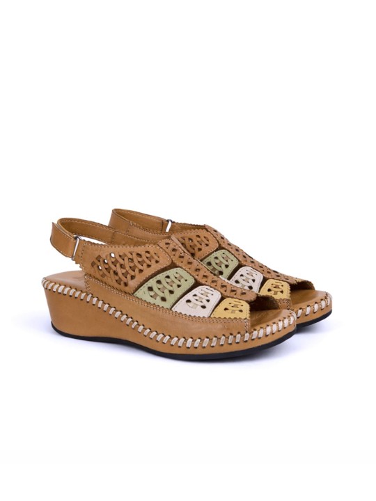 Sandalia 48Horas 614004 Piel Cuero Comb