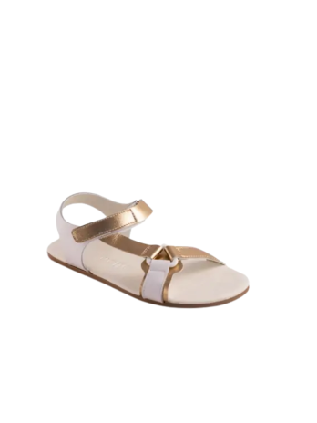 Sandalia Barefoot Coqueflex 1445 Blanco Oro