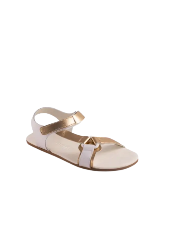 Sandalia Barefoot Coqueflex 1445 Blanco Oro