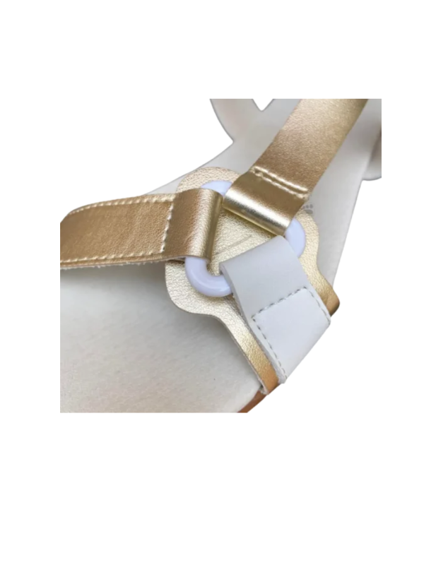 Sandalia Barefoot Coqueflex 1445 Blanco Oro