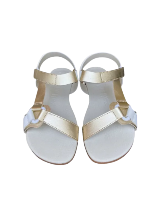 Sandalia Barefoot Coqueflex 1445 Blanco Oro